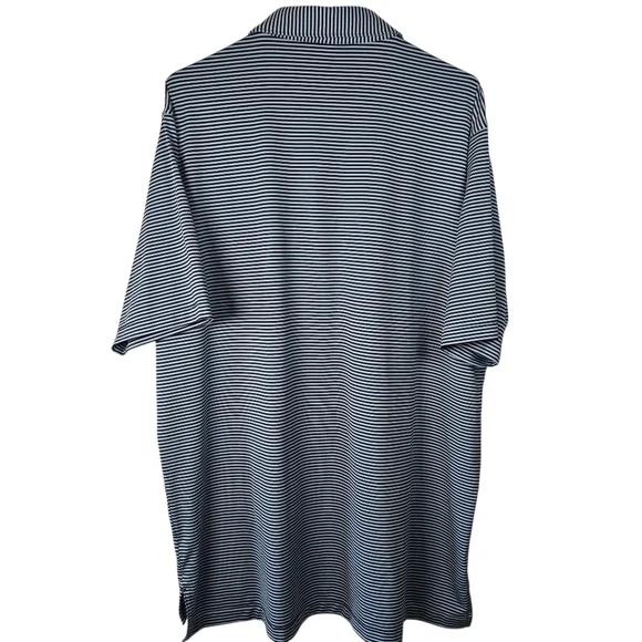 NWOT Peter Millar Summer Comfort Navy & Light Blue Striped Polo Shirt Size XL - Picture 2 of 11